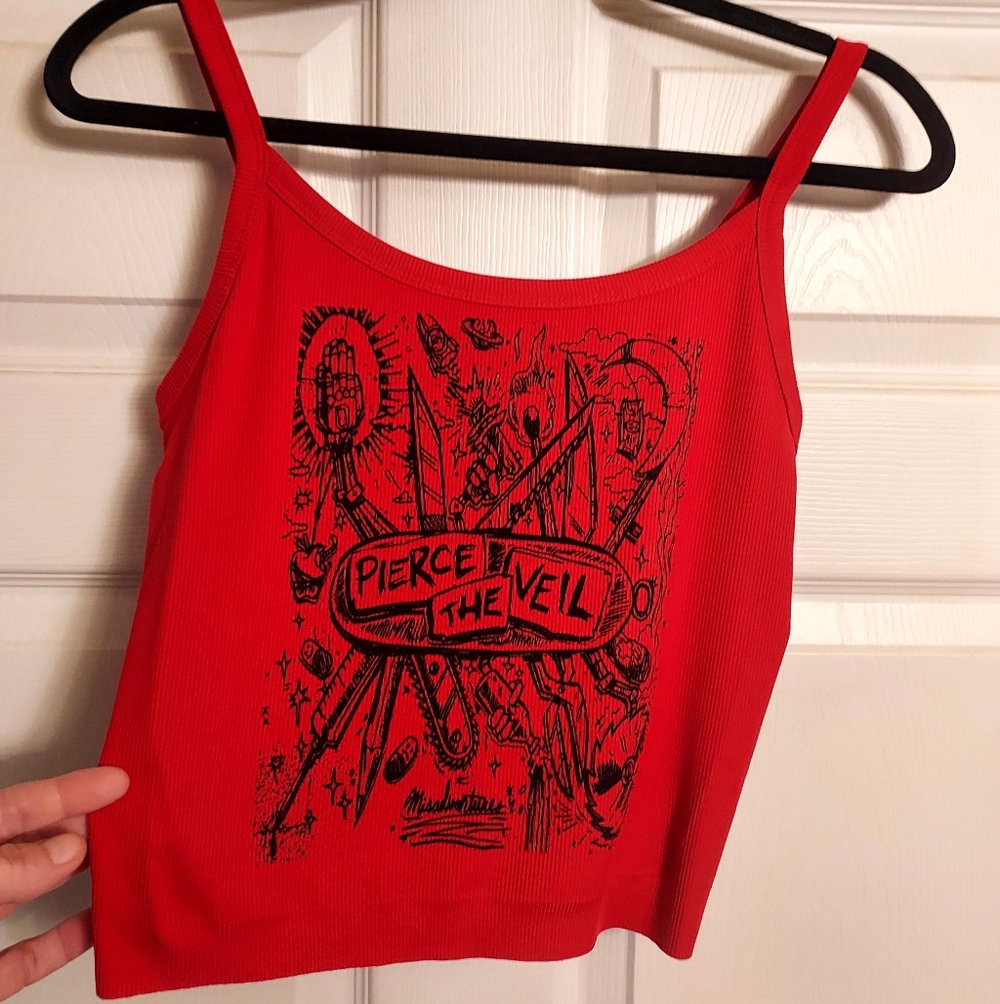 Pierce the Veil misadventures Crop top pierce the veil Tank Top Ptv Shirt Collid